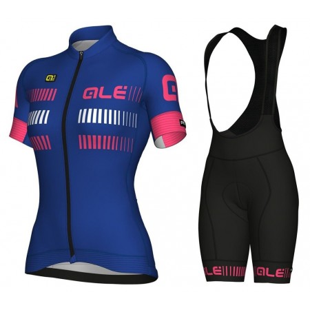 Fahrradbekleidung Radtrikot Kurzarm + Trägershorts 2021 Ale Blend Damen N005